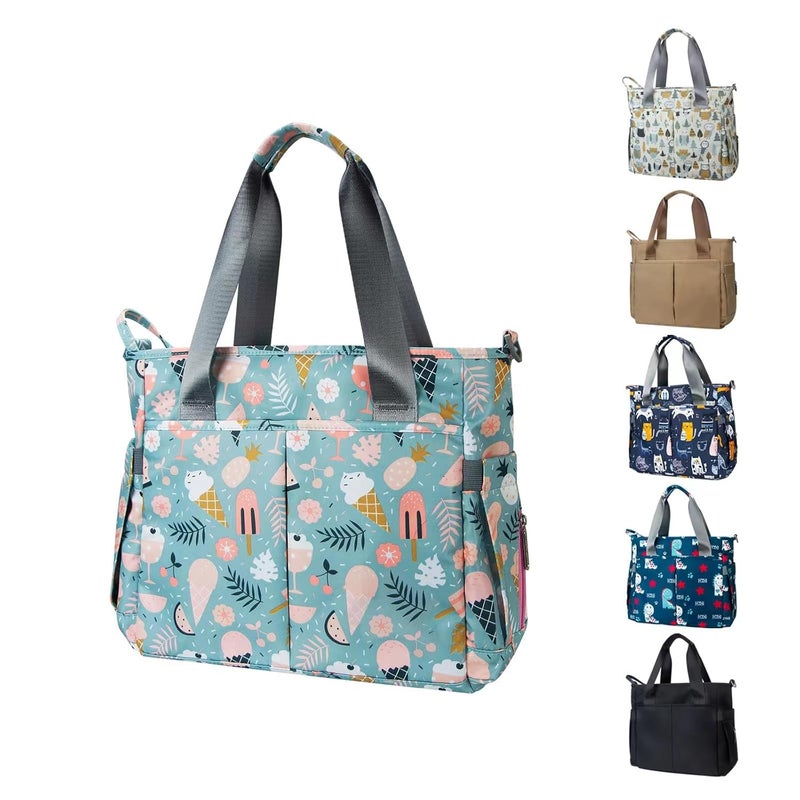 PHEBEN Store Diaper Bag Tote Satchel Waterproof Messenger Baby Diaper Bags for Mom and Dad Multifunction Medium Travel Tote Bags(Cartoon Dessert) - Image 1